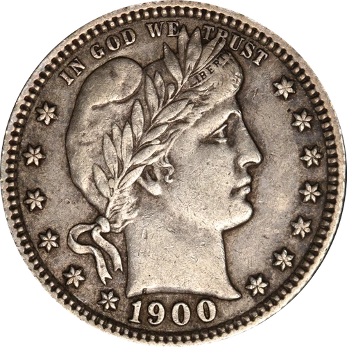 1900-P Barber Quarter - Choice+