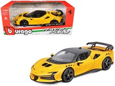 Ferrari SF90 XX Stradale Yellow with Black Top "Race and Play" Series 1/24 Dieca