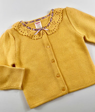 Gymboree 2006 AUTUMN HIGHLANDS yellow cardigan sweater 18-24 Vintage