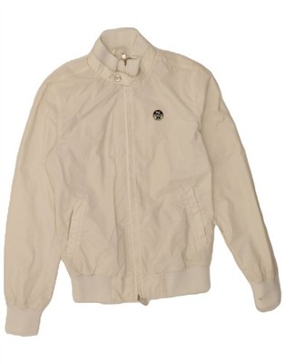 NORTH SAILS Womens Bomber Jacket UK 10 Small Off White Polyamide AN04