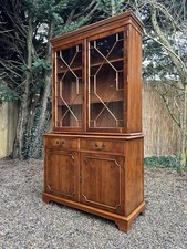 Antique Reproduction Yew Wood Astragal Dresser Sideboard Cocktail Drinks Cabinet