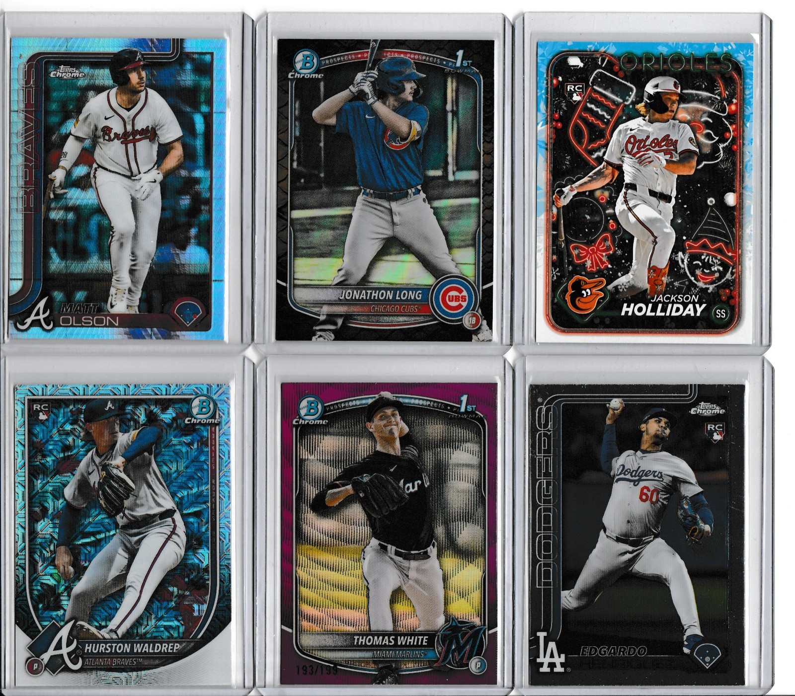 2025 Bowman Chrome #BCP69 Thomas White Fuchsia Wave Refractor Rookie #193/199