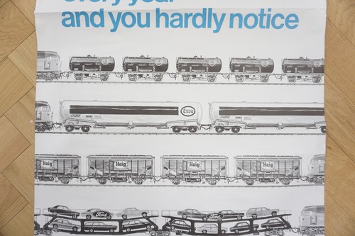 1972 Rail Freight British Rail Original Railway Poster - Picture 3 of 5