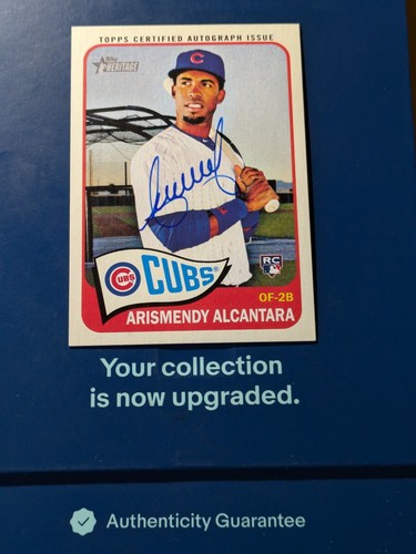 2014 Topps Heritage Rookie AUTO #ROA-AA Arismendy Alcantara RC Cubs Baseball MLB - Picture 1 of 6