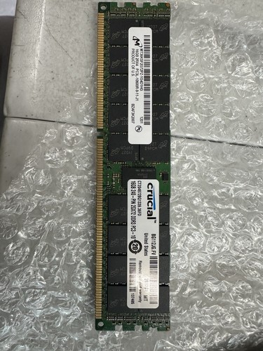 Lot of 4 Micron Crucial 16GB PC3L Server RAM 2Rx4 PC3L-10600R-09-11-j1 - Picture 1 of 5