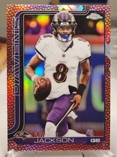 2025 Topps Chrome Lamar Jackson Football Refractor SP Ravens 🔥
