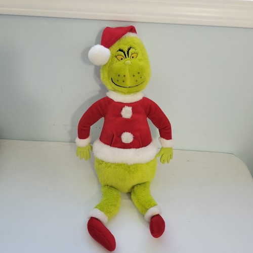 Vintage Hallmark Dr. Seuss The Grinch Santa Stuffed Animal Plush 23" 83125-2PL6 - Picture 4 of 4