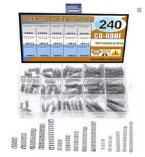 240pcs 15 Sizes Compression Springs Assortment Kit, Mini Stainless Steel Springs