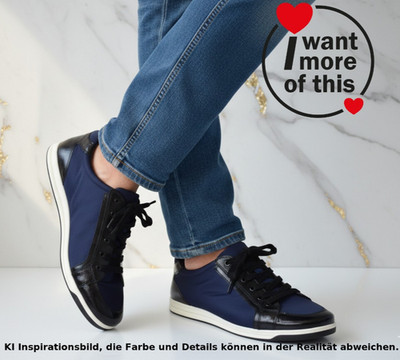 PRADA · Unisex Schuhe Turnschuhe Sneakers · Freizeit · Blau Schwarz Lack · 40