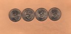 Presidential 4 Dollar Coins Uncirculated, 2015 Set 9, Mint P, See Description. — photo 1
