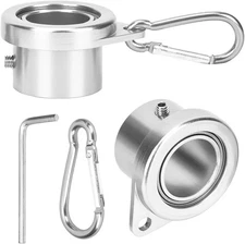 Aluminum Flag Pole Rings, Tangle Free Flagpole Rings with Bearing Design, 360...