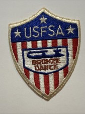 Vintage USFSA Bronze Dance Figure Skating Test Patch United States Figure Skat