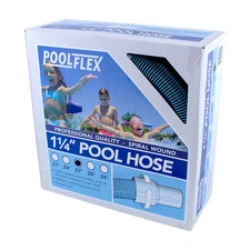 PoolFlex Spiral Vacuum Swimming Pool Cleaner Hose - 27' x 1.25"