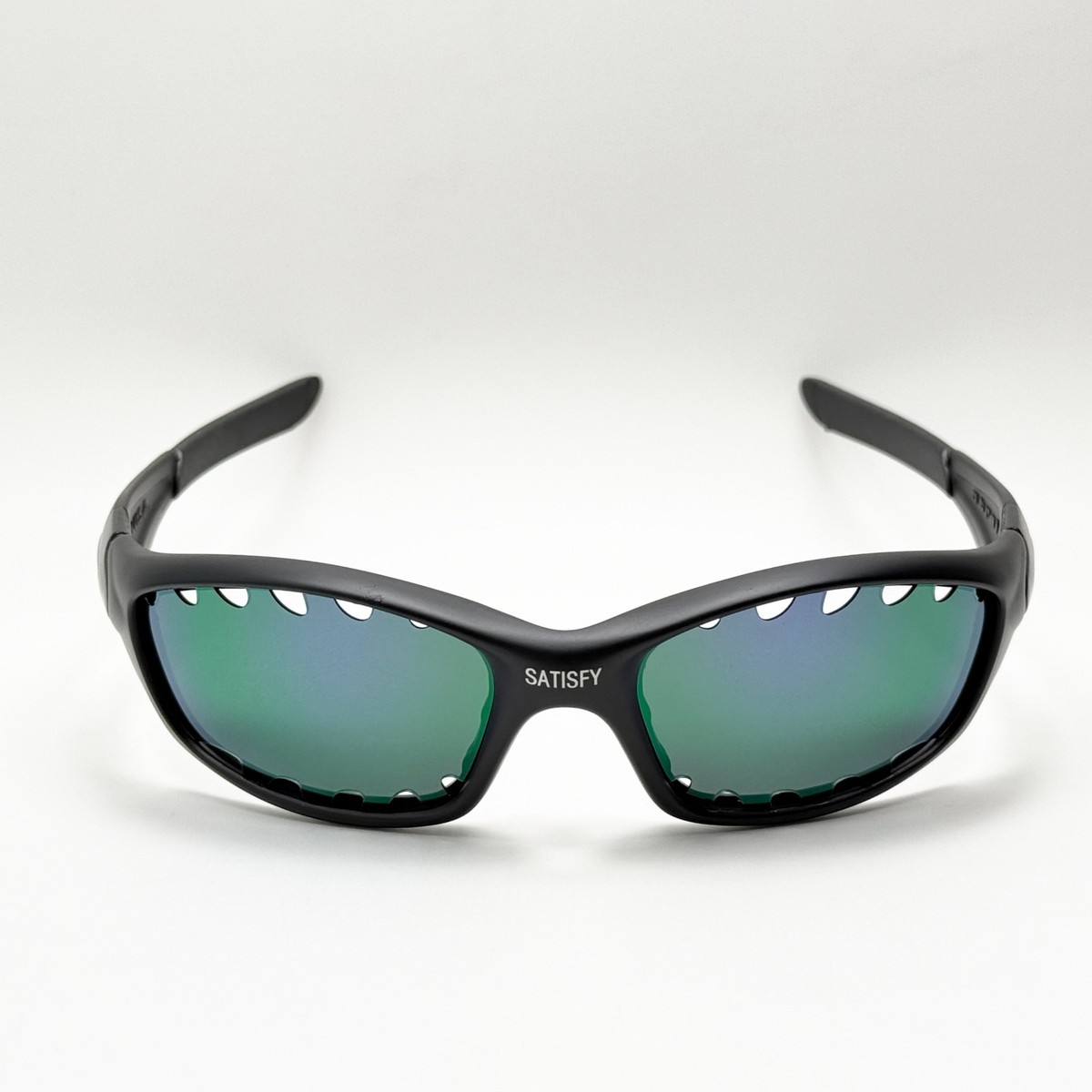 Oakley x Satisfy Straight Jacket Black Frame Purple Green Lens