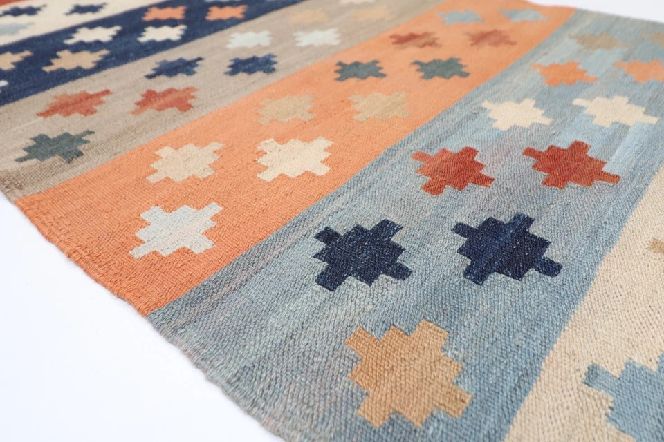 8 ft Hallway Tribal Runner kilim Afghan Hand Knotted Wool Bedroom kilim - Image 3 of 4