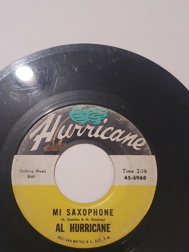 Sentimiento / Mi Saxophone ,  Al Hurricane 1966 45-6968 7 inch 45 - Picture 2 of 3
