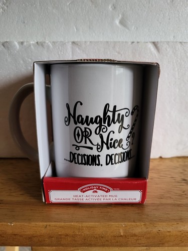 Naughty Or Nice Heat Activated Christmas Mug 15 OZ brand new in original box - Picture 2 of 4