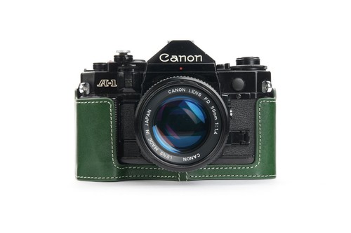 Genuine Real Leather Half Camera Case Bag Cover for Canon AE-1 AE-1P A-1 - Picture 41 of 52