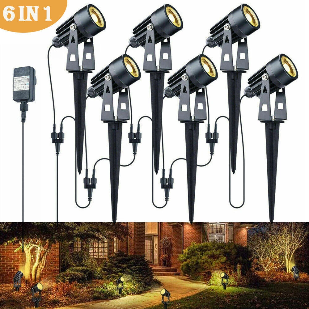 Outdoor spike deals lights mains powered
