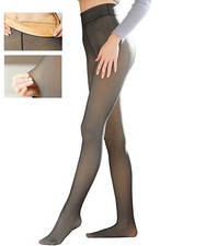 Damen Thermo-Strumpfhose Feinstrumpfhose Innenfleece 220 g warm weich blickdicht