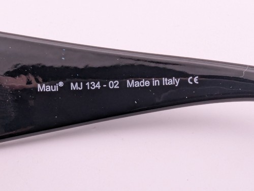 Maui Jim Brille, nur Gestell, MJ 134-02 schwarz, Kunststoff, Made in Italy - Bild 12 von 14