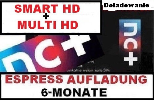 TNK SMARTHD+ MULTI+  6 m-ceTELEWIZJA NA KARTĘ,DOŁADOWANIE AUFLADUNG  POLSAT ,TVN - Bild 1 von 1