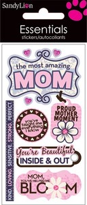 Sandylion-Essentials-Dimensional-Stickers-Most-Amazing-Mom-Mothers-Day-Pink