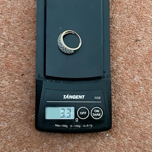 Gorgeous QVC 9ct Gold Aquamarine Large Cluster Cocktail Dress Ring UK Size M - Picture 11 of 12