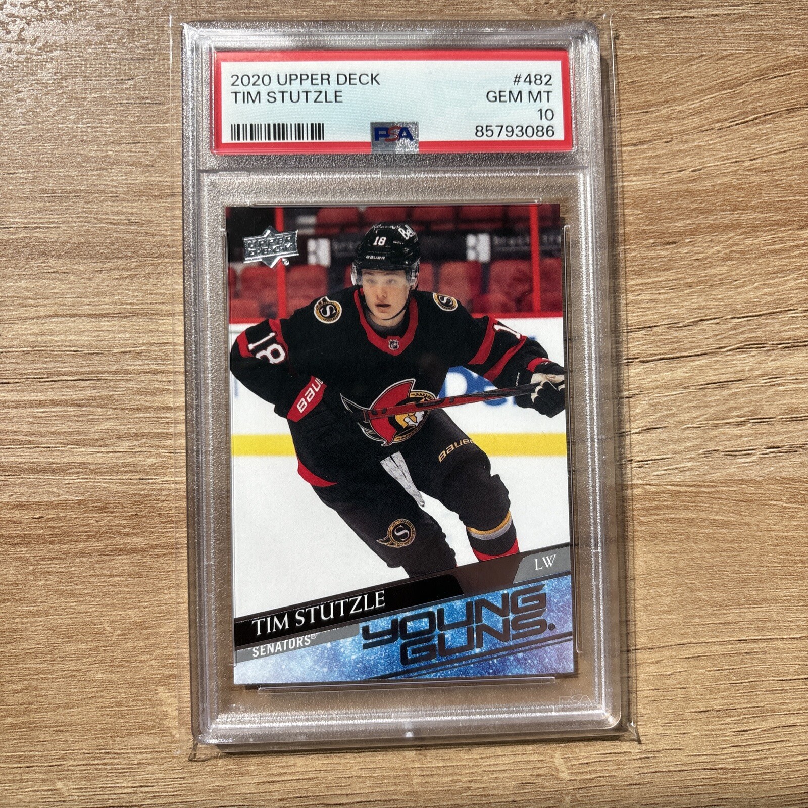 Tim Stutzle 2020-21 Upper Deck Young Guns Rookie PSA 10 Senators #482