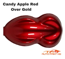 Candy Apple Red Over Gold Basecoat Gallon Auto Paint Kit + High Solids Clear