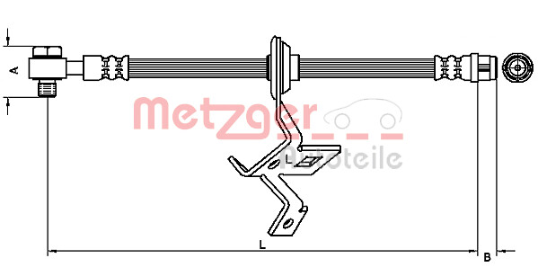 Metzger Bremsschlauch FüR Mercedes-Benz M-Klasse ML 270 CDI 320 430-image