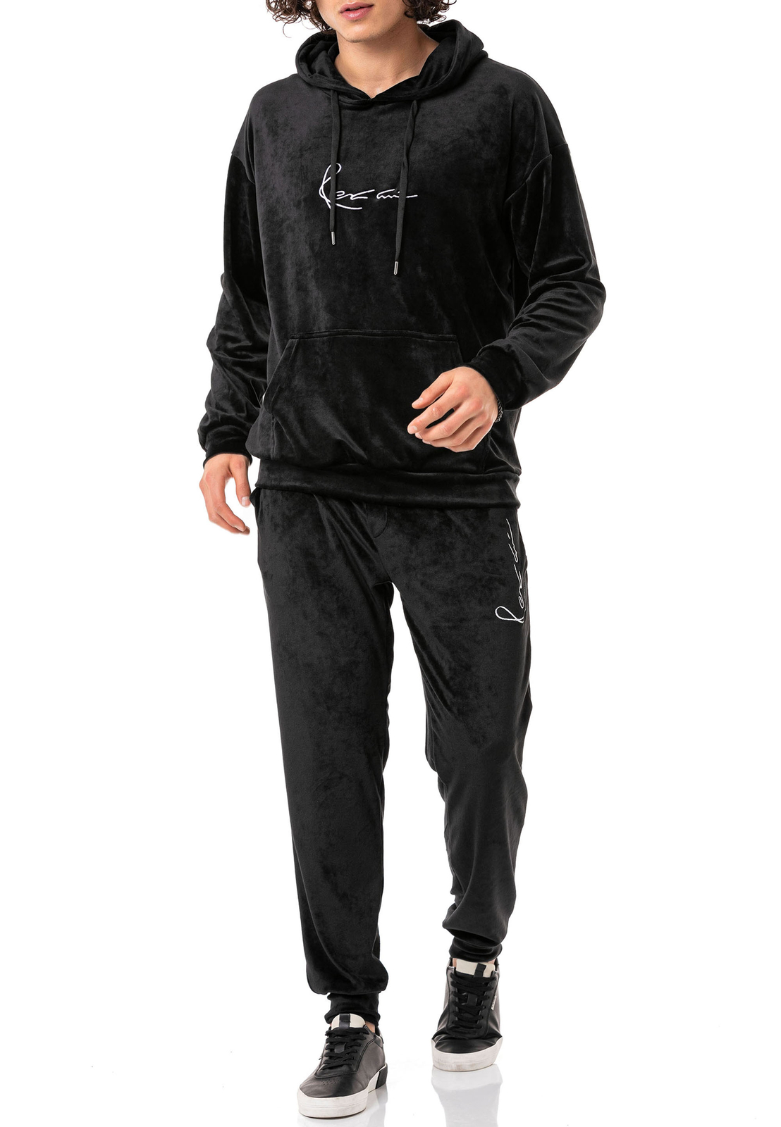 Redbridge Men's Pullover Velour Signature Hoodie Sweatshirt image 5