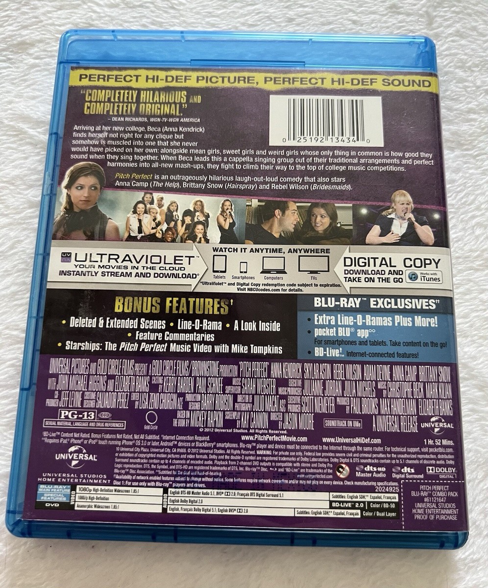 Pitch Perfect (Two-Disc Combo Pack: Blu-ray + DVD + Digital Copy +