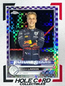 LIAM LAWSON 2022 Topps Chrome Formula 1 F1 F2 #81 Purple Checker Flag 100/199