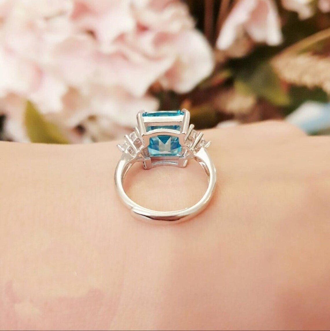 Emerald Cut Ct Lab Aquamarine Meghan Markle's Statement Royal