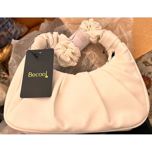 Becool Beige Handbag, Fashion Purse Women's PU Leather Shoulder Bag NWT