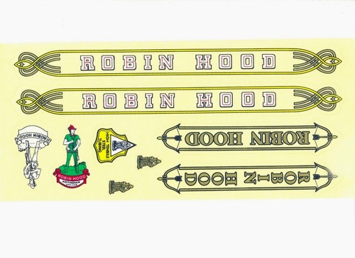 Decal Sticker ROBIN HOOD Bicycle Vintage Bike Set Frame Logo Cycling Sport Decal - 第 1/12 張圖片