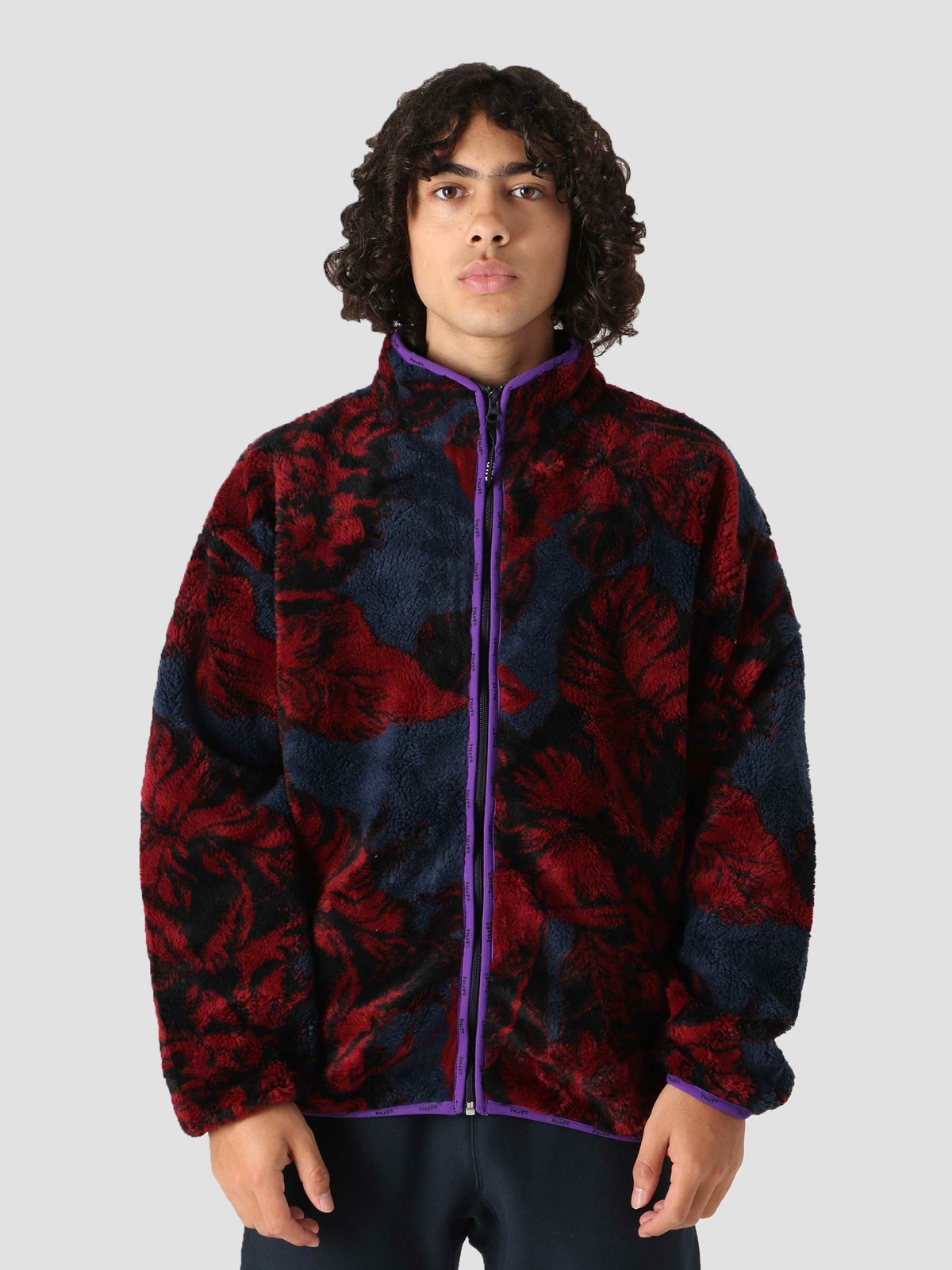 HUF Sativa Floral Sherpa Fleece Jacket 