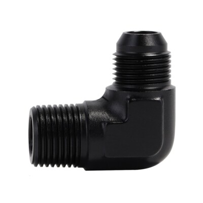 6AN Male Flare to 1/8 NPT Pipe Male 90 Degree Fitting Adapter Union Aluminum