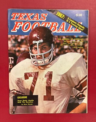Texas Football 1967 Magazine High School College and Pro Mo