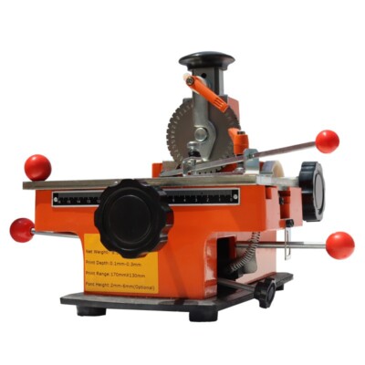 New 4mm Font Size Semi-automatic Metal Nameplate Marking Machine with Fixture