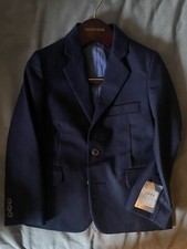 Nordstrom Boys Navy Blazer Suit Jacket, Size 5, 115, Brand New