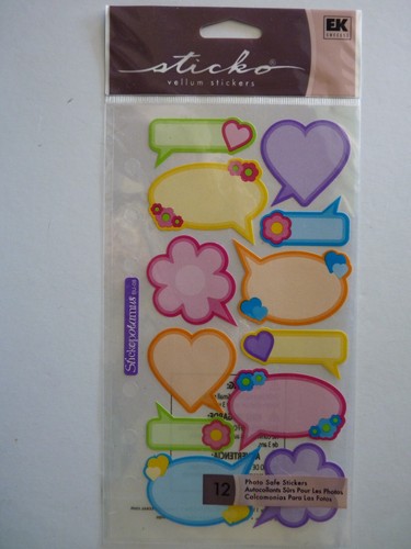 Stickopotamus/Sticko PASTEL SUBTÍTULOS Carpeta Hoja Álbum de recortes Pegatinas PALABRA BURBUJA - Imagen 1 de 2