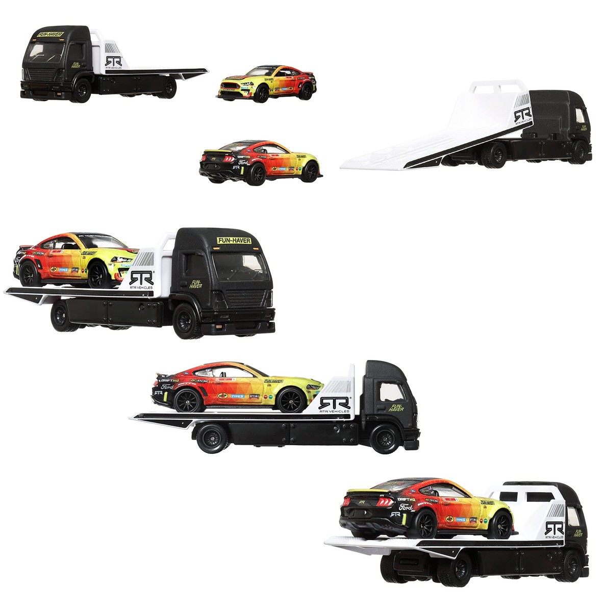 Mattel Hot Wheels Team Transport Mini Car 2 Car X 4 Set Box Mattel Hot Wheels Team Transport Mini Car 2 Car X 4 Set Box