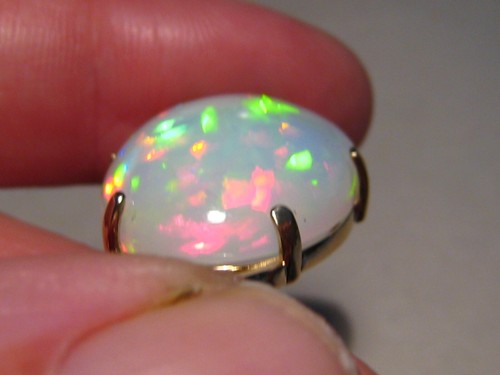 Großer 26 ct. Welo Opal Anhänger, massiv 14 k Gelbgold - Bild 8 von 12