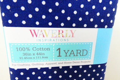 Waverly Inspirations Medium Dot Ink Navy 1 iarda tessuto pretagliato 100% cotone NUOVO - Foto 4 di 4