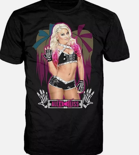 Nueva Camisa Alexa Bliss I Love Her Manga Corta Negra Talla Unisex S-2345XL - Imagen 1 de 3