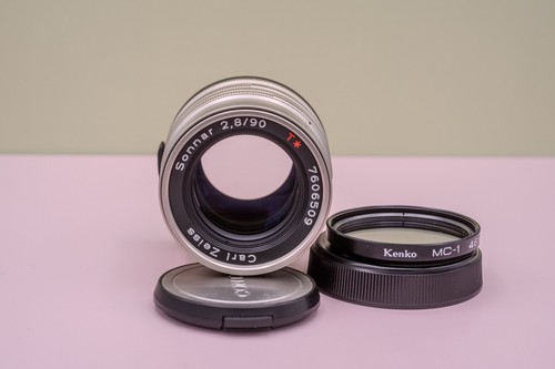 Contax G Zeiss Sonnar 90mm f/2.8 T* Objektiv chrom - Top Zustand - Bild 2 von 7
