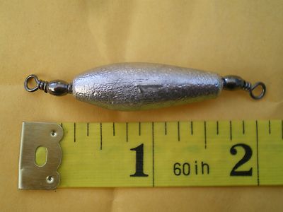 30 PCS. TROLLING SINKER W/#7 BLACK BARREL SWIVEL, 1 OZ. 