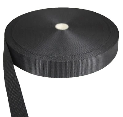 TUKAN-TEX 50 metri cinghia PP nera 25 mm cinghia per borsa cinghia per borsa cinghia per borsa